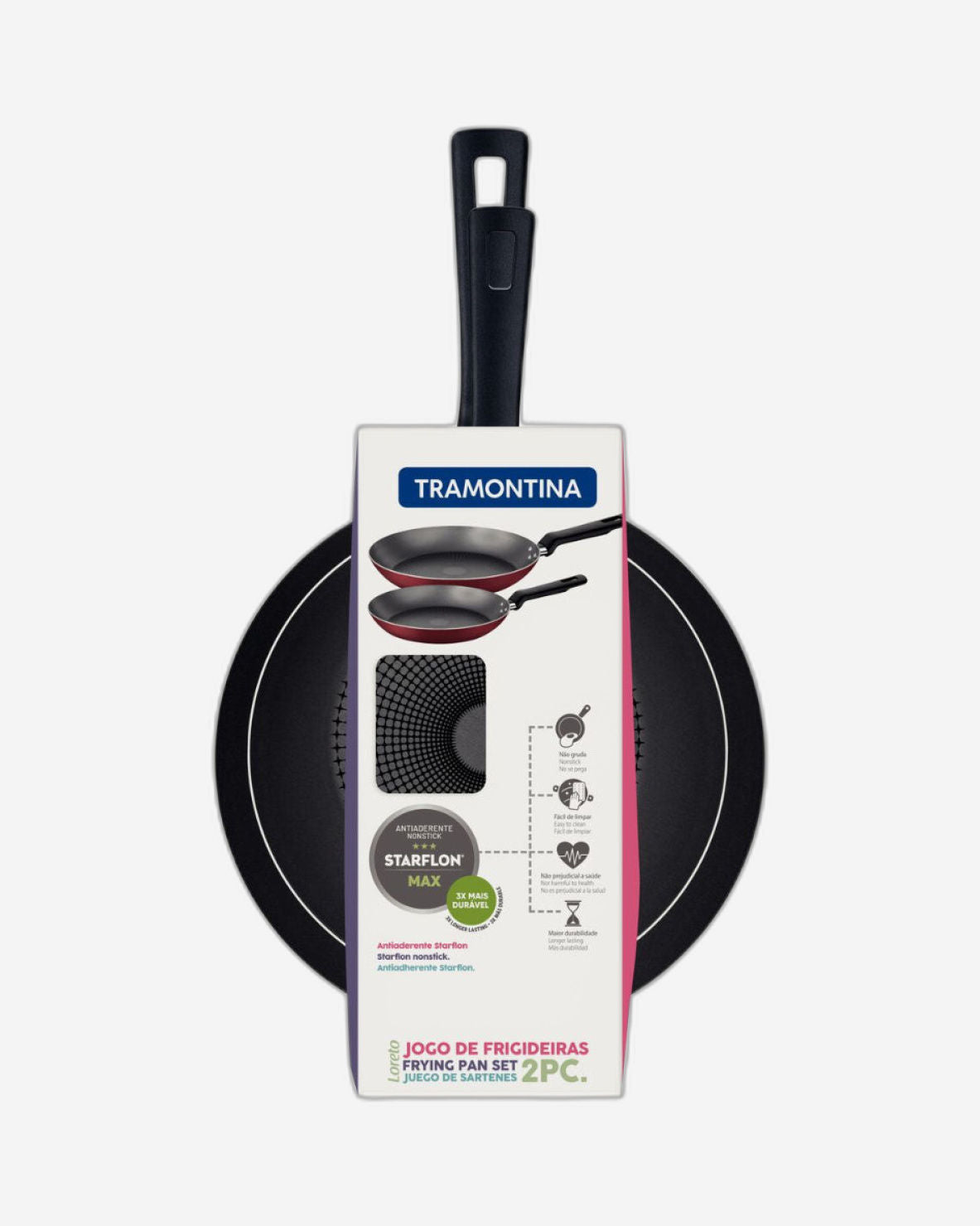 Tramontina Loreto Frying Pan Set 2Pc Red