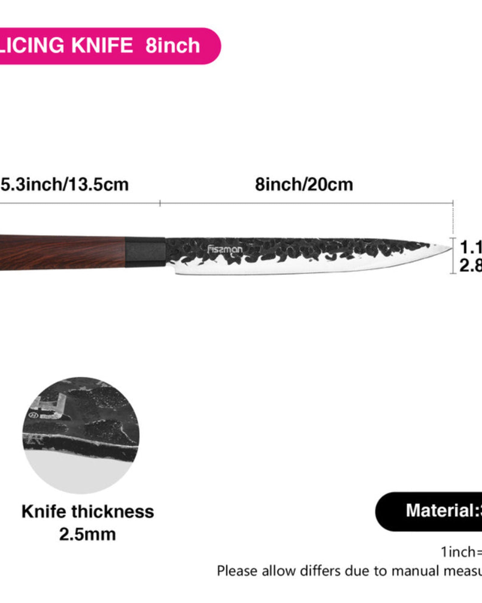 Fissman 6.5 Santoku Knife Kendo Series (3CR13 Steel)