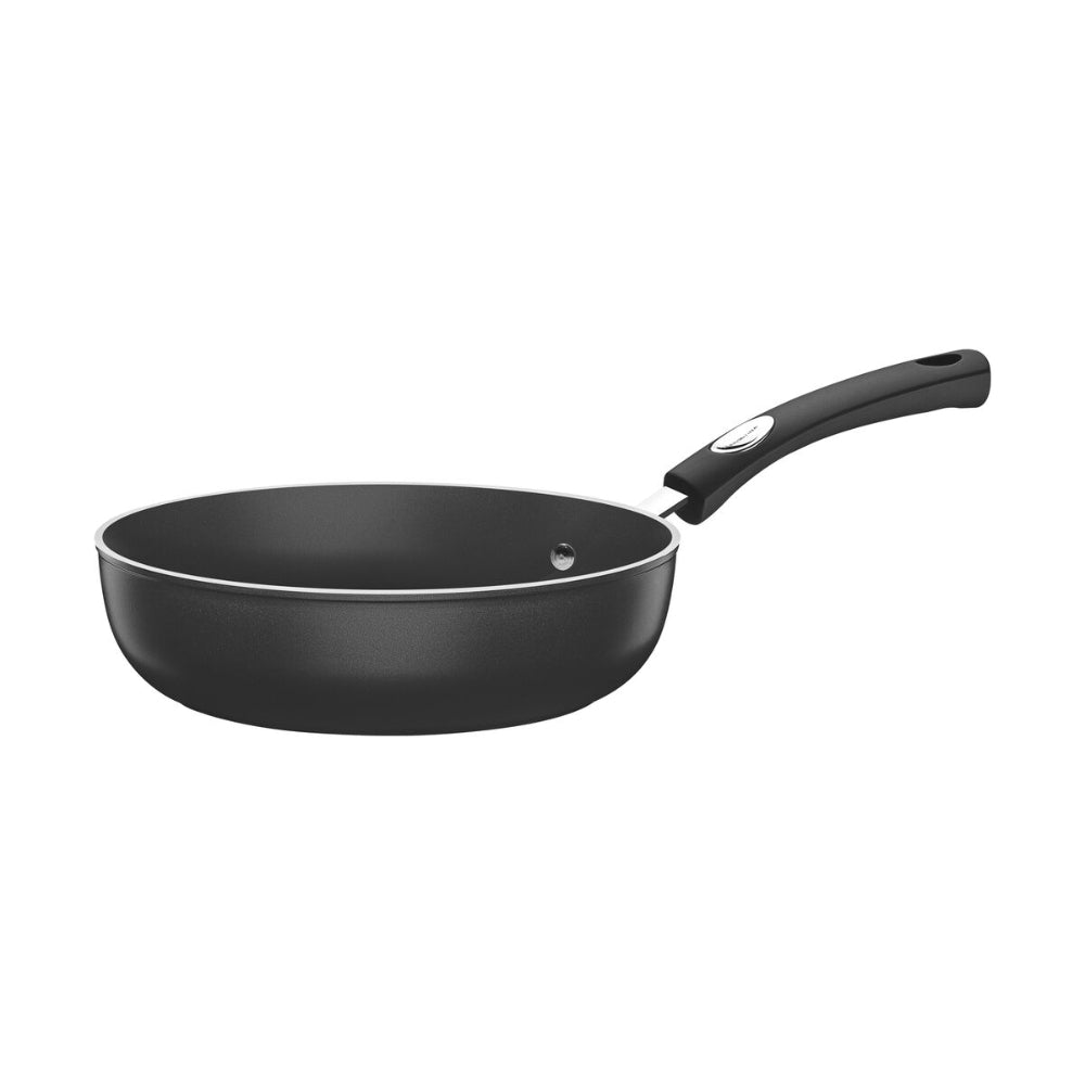 Since 1911 Made in Brazil Tramontina Mônaco Induction Aluminum Deep Frying Pan with Black Interior and Exterior Starflon Premium Nonstick Coating, 24 cm, 2.7 L