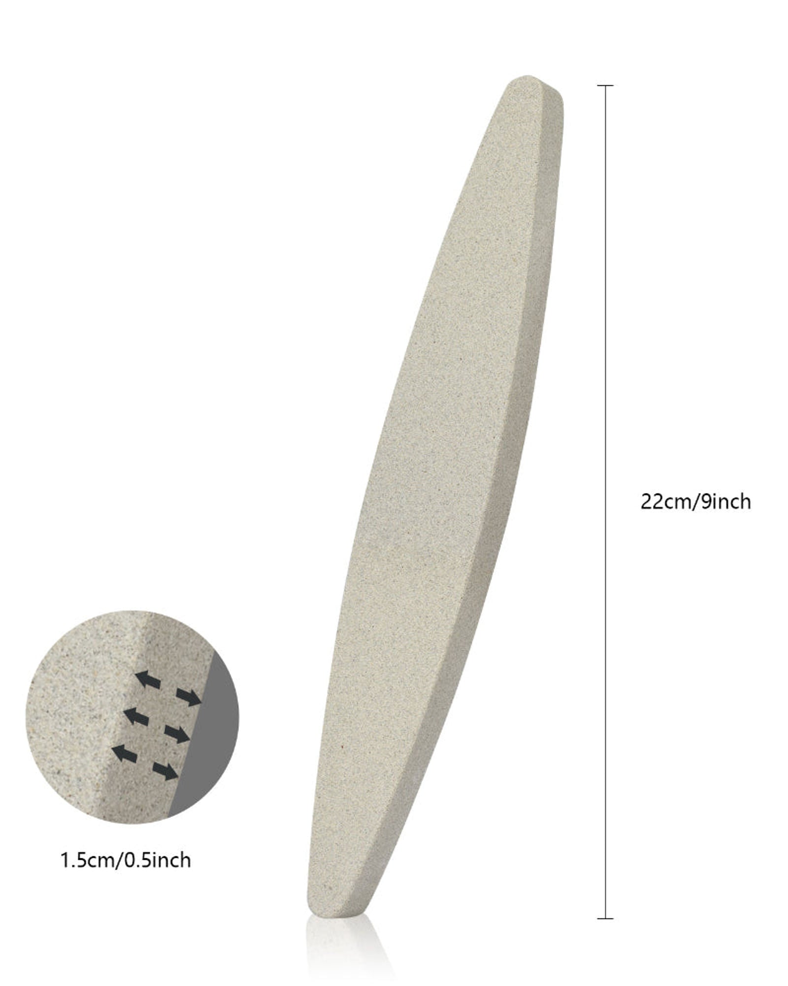 Fissman Knife Sharpener with Whetstone Corundum Grey 24x3.5x1.5cm