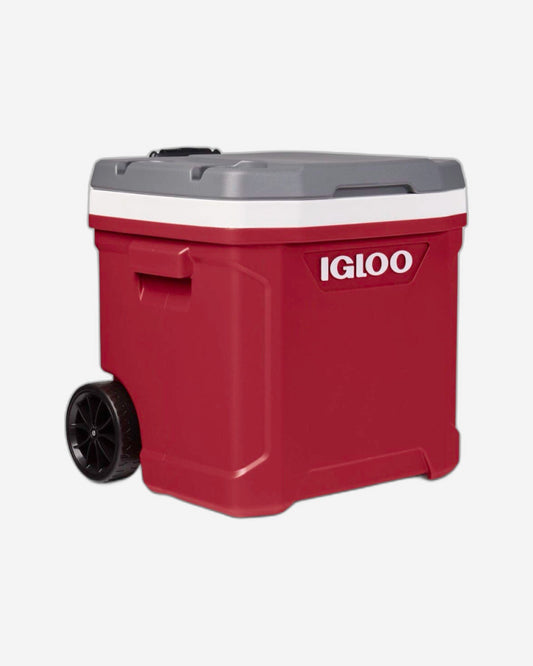 00034666-Igloo-Latitude 60 Roller Cooler - Industrial Red /Meteorite