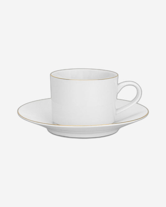 Fissman 2-Piece Cups Floree Series 240ml with Saucers New Bone China