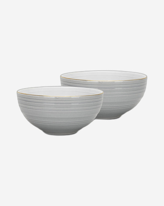 Fissman 2-Piece Bowls Firmina Series Gray 14.5?7cm / 620ml New Bone China