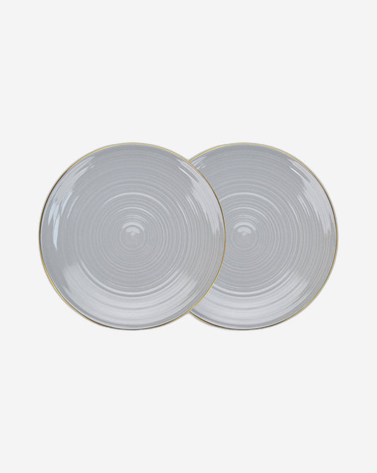Fissman 2-Piece Plates Firmina Gray 26cm New Bone China