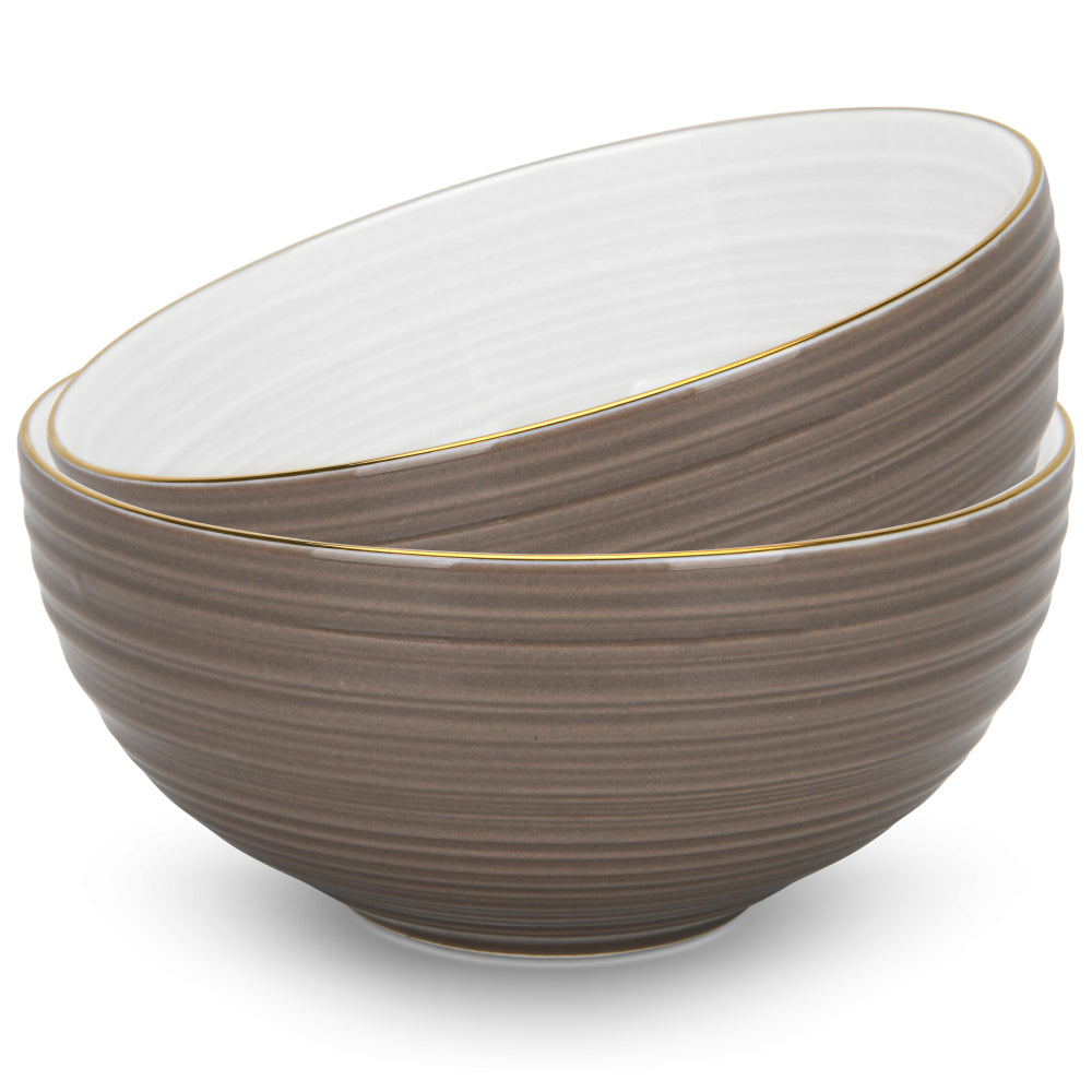 Fissman 2-Piece Bowls Firmina Brown 14.5x7cm / 620ml New Bone China