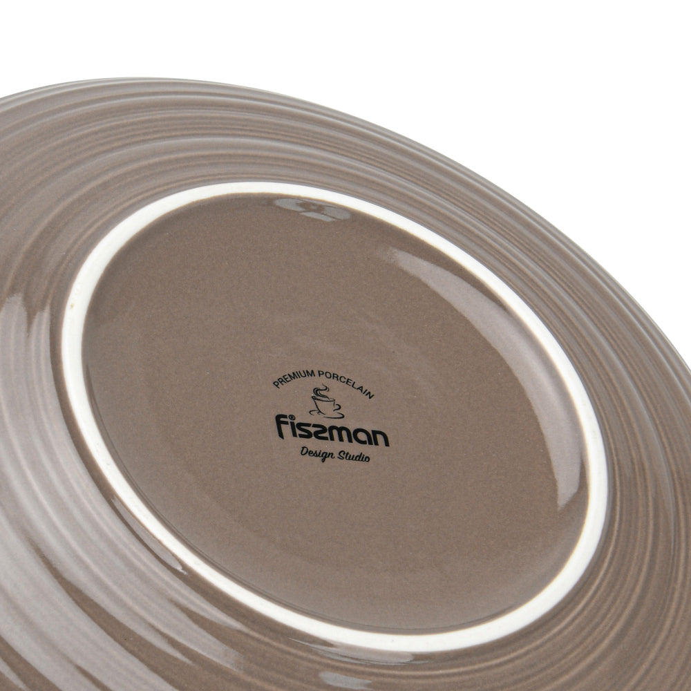 Fissman 2-Piece Plates Firmina Brown 21cm New Bone China