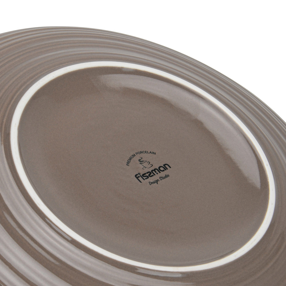 Fissman 2-Piece Plates Firmina Brown 26cm New Bone China