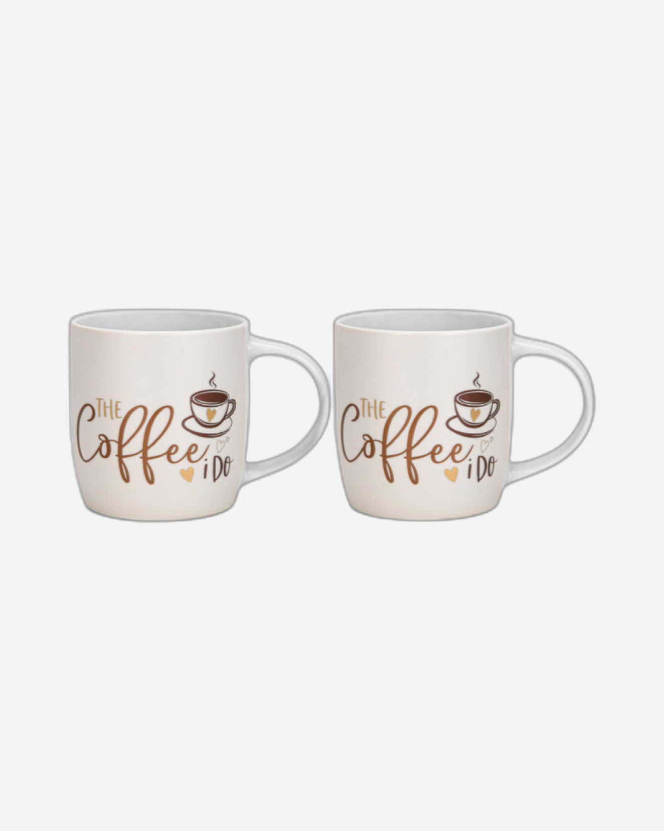 Fissman 2-Piece Mugs 310ml The Coffee I Do New Bone China