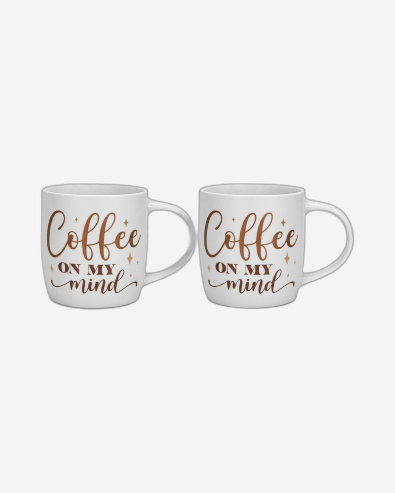 Fissman 2-Piece Mugs 310ml Coffee On My Mind New Bone China