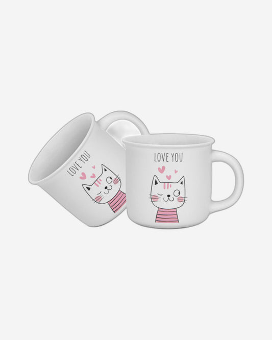 Fissman 2-Piece Mugs 380ml Love You New Bone China