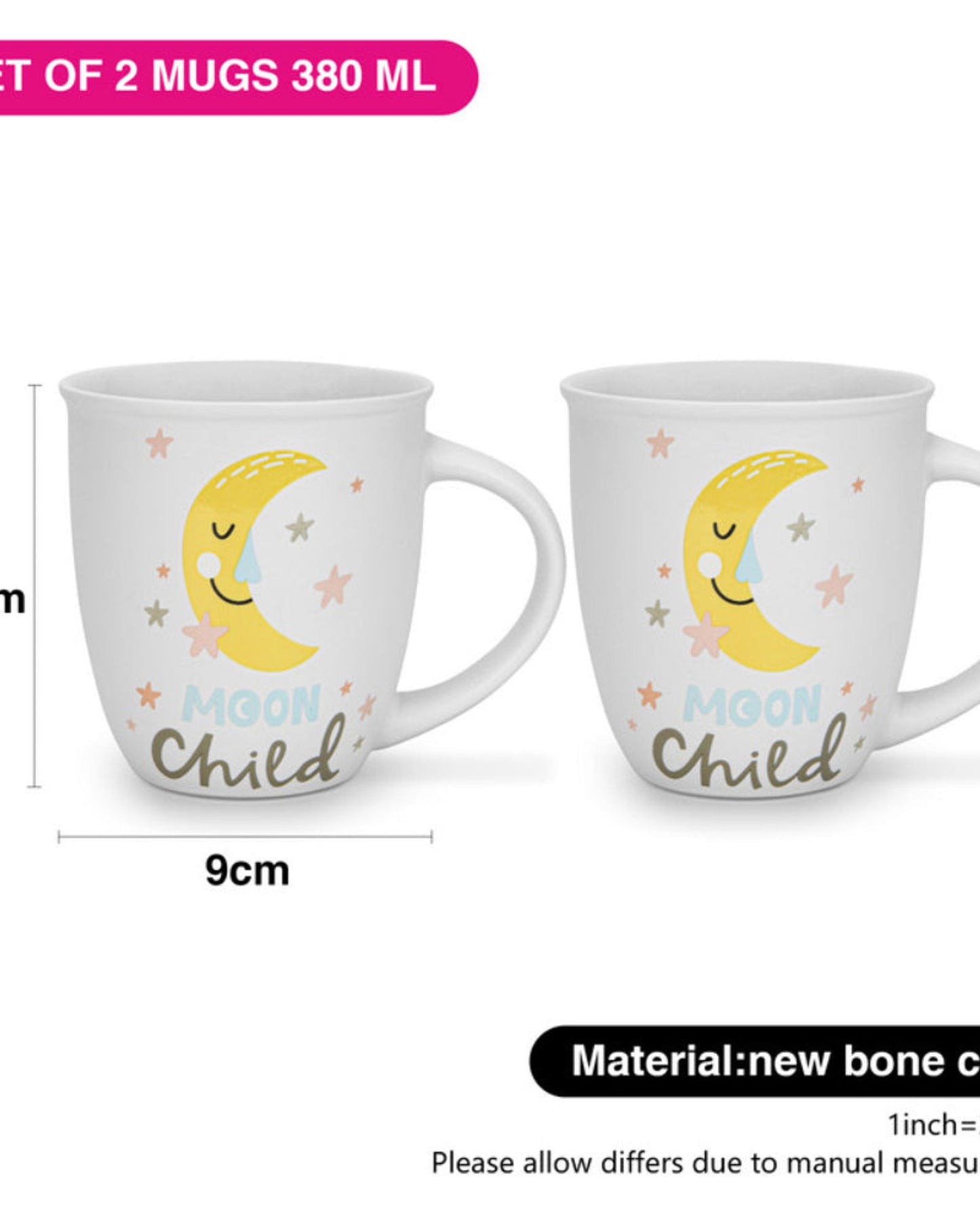 Fissman Mugs Moon Child 2Pc 380ml
