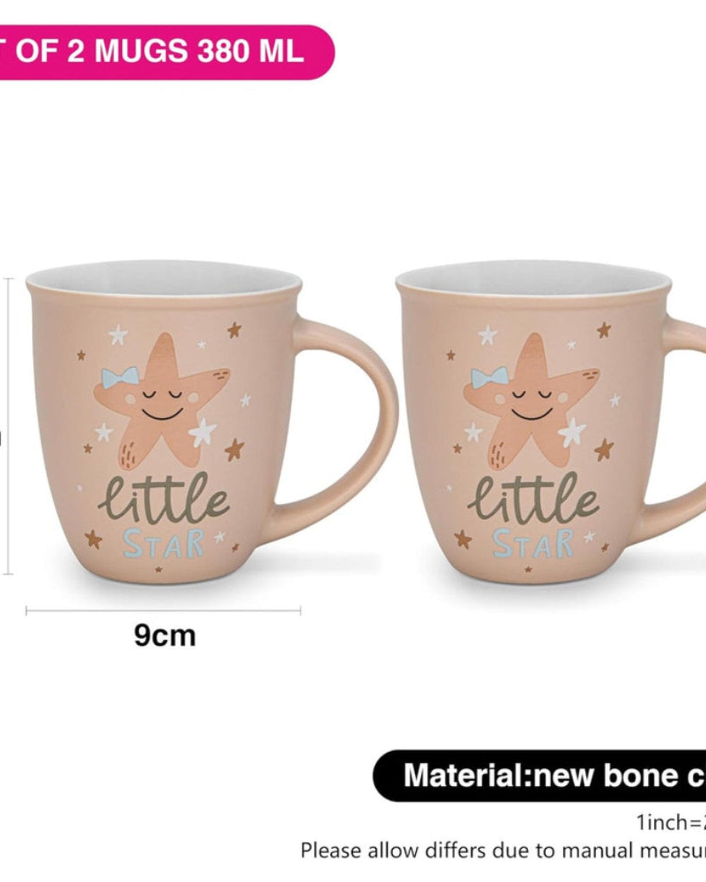 Fissman Mugs Little Star 2Pc 380ml