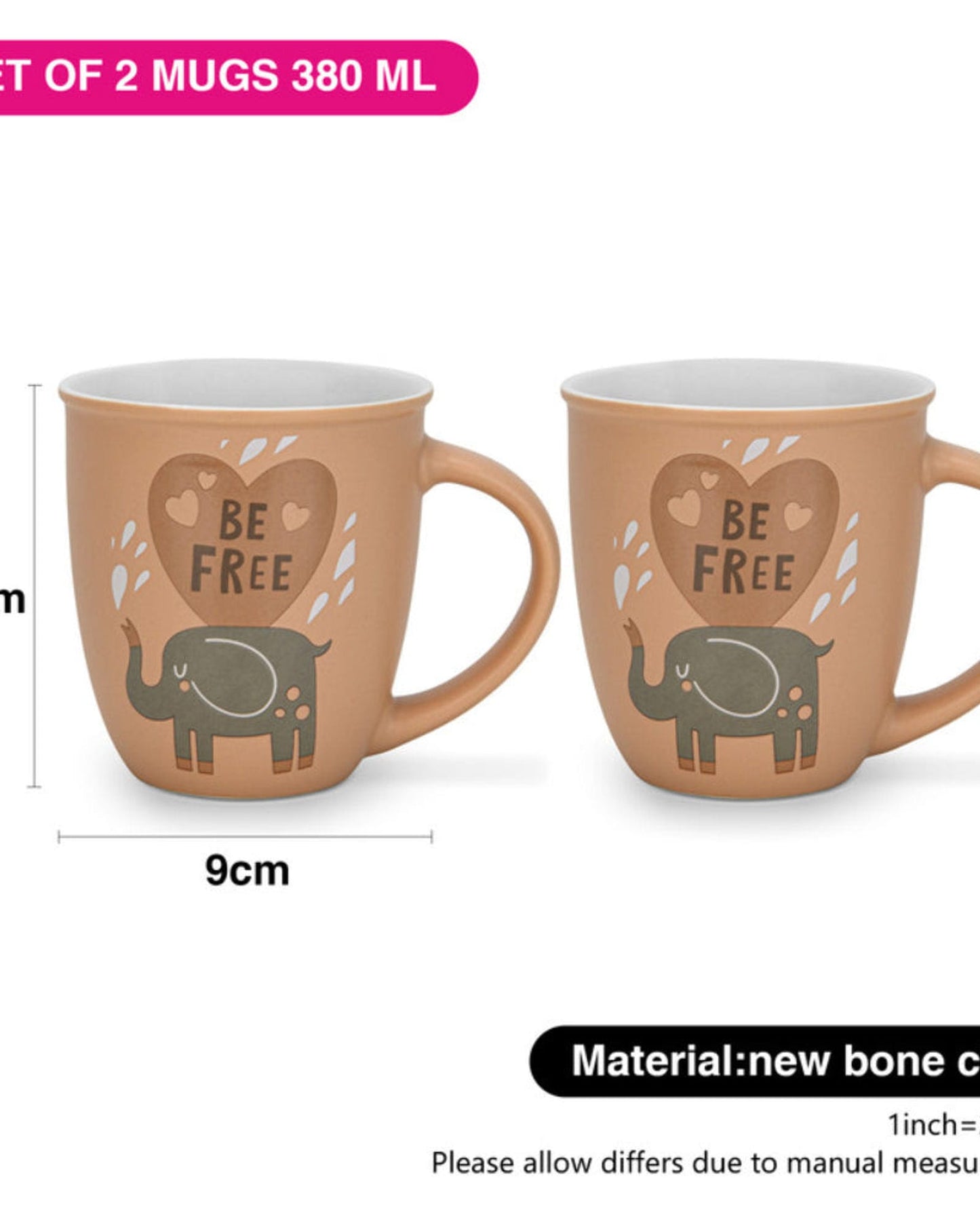 Fissman Mugs Be Free 2Pc 380ml