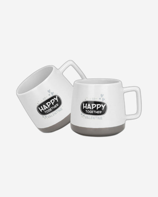 Fissman 2-Piece Mugs 400ml Happy Together New Bone China