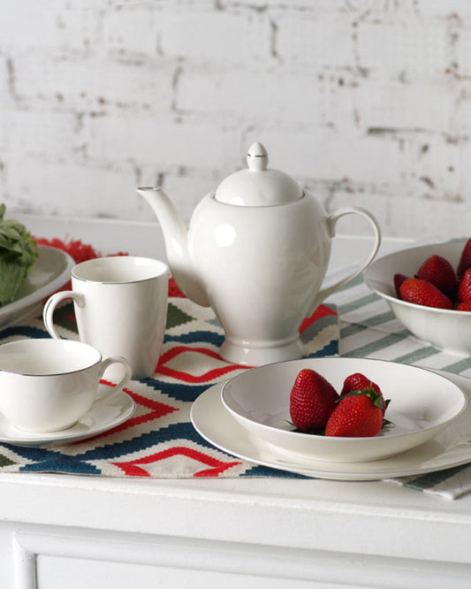 Fissman Teapot Aleksa Series 1100ml Color White (Porcelain)