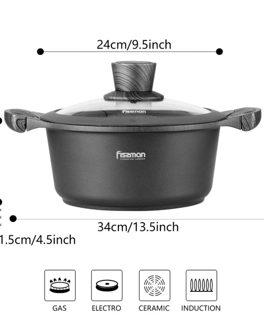 Fissman Stockpot Aluminum 2.4L
