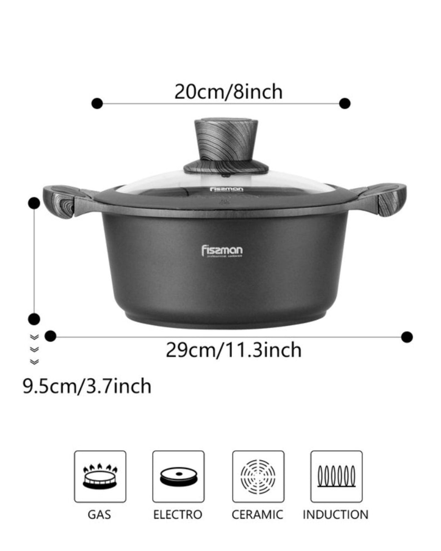 Fissman Stockpot Prestige Aluminum 4.3L