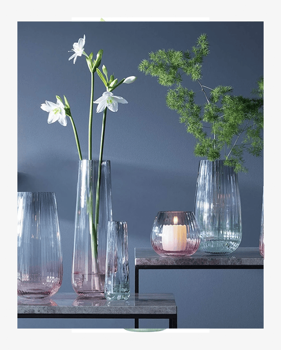 LSA Dusk GreenGrey Vase H20cm