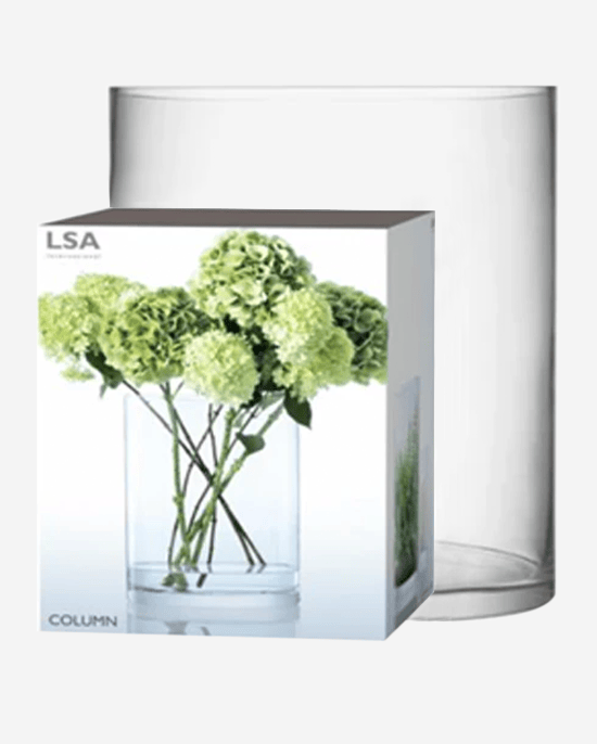 LSA Clear Column Vase H42cm