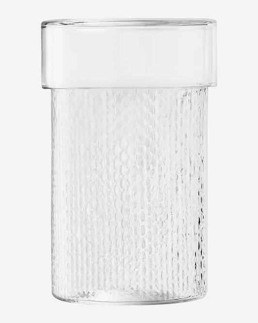 LSA Clear Wicker Container with Lid H24.5cm