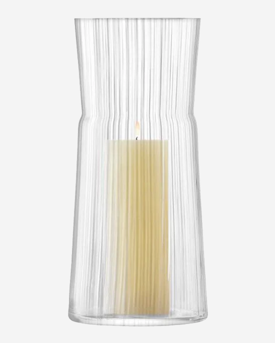 LSA Gio Line Lantern/Vase H18.5cm Clear