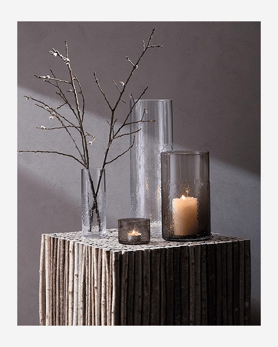 LSA Clear Wicker Vase H20cm