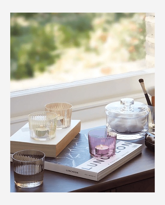 LSA Amber Gems Tealight Holder