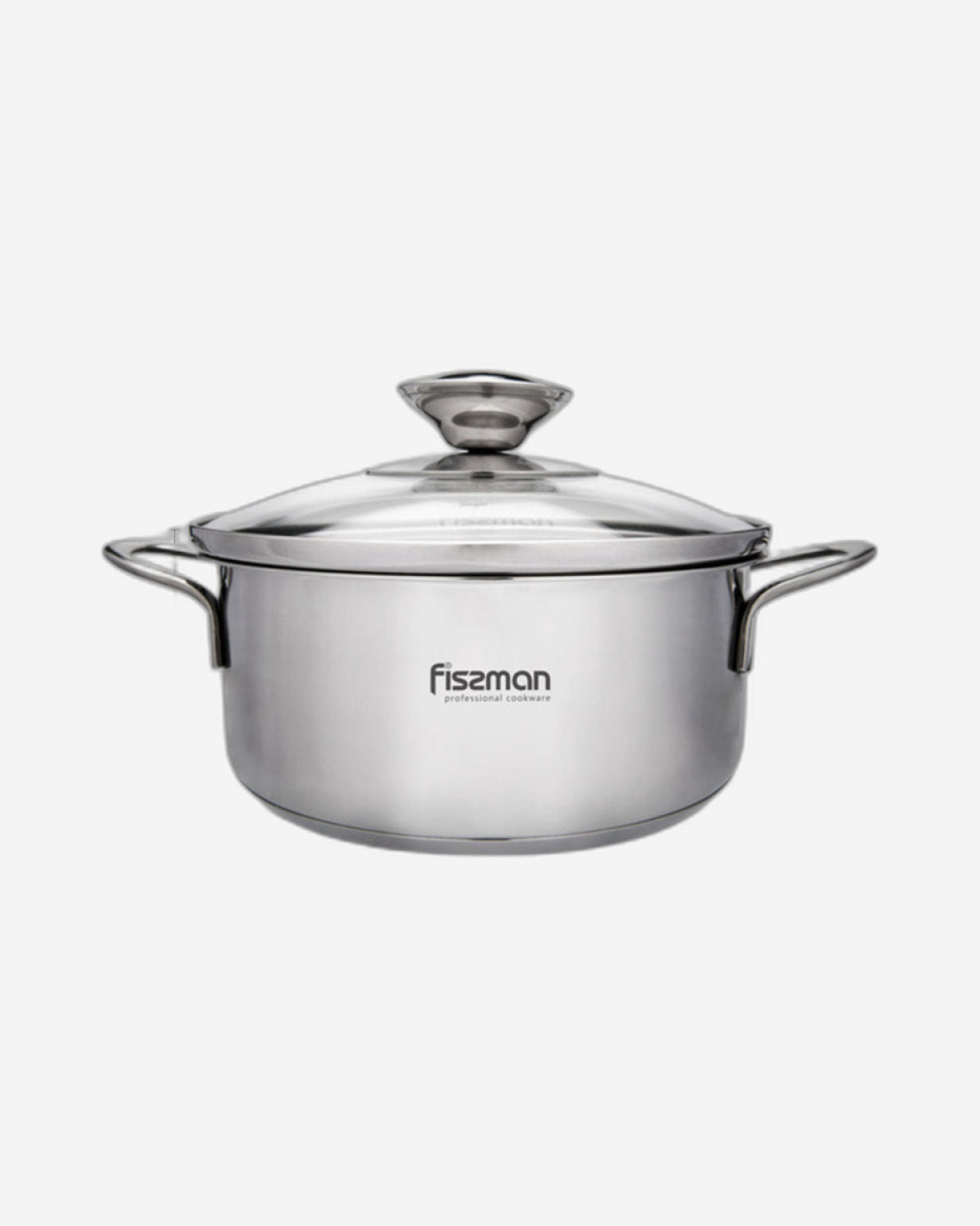 Fissman Saucepot with Glass Lid Silver 14xcm/ 0.9L Bambino Series Stainless Steel