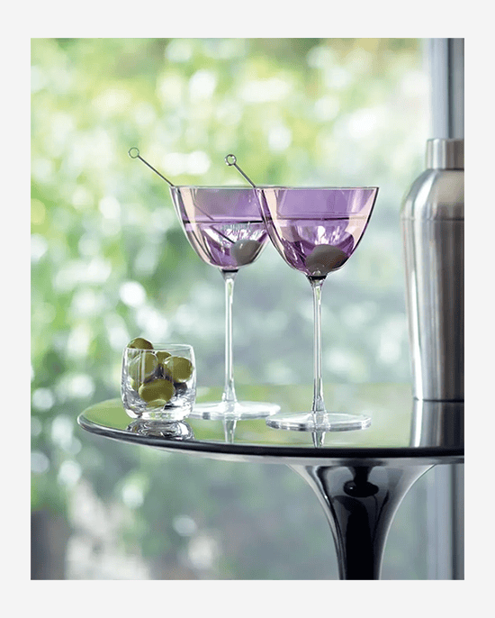 LSA Polar Violet Aurora Martini Glass 195ml