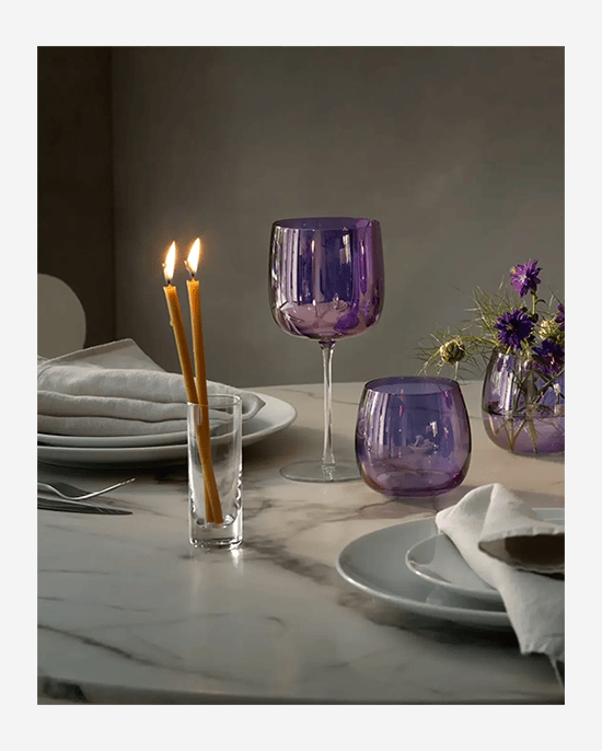 LSA Polar Violet Aurora Wine Glass 450ml