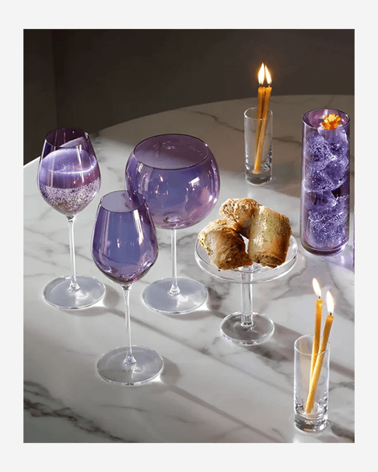 LSA Polar Violet Aurora Balloon Glass 680ml