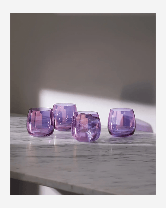 LSA Polar Violet Aurora Stemless Glass 370ml