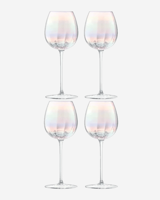 LSA Pearl White Wine Glass 325ml Mother of Pearl x4