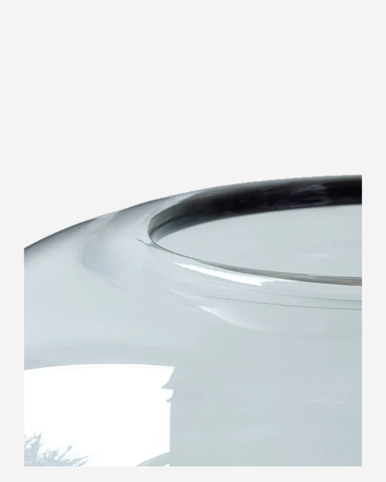 LSA Clear Walnut Oblate Vase