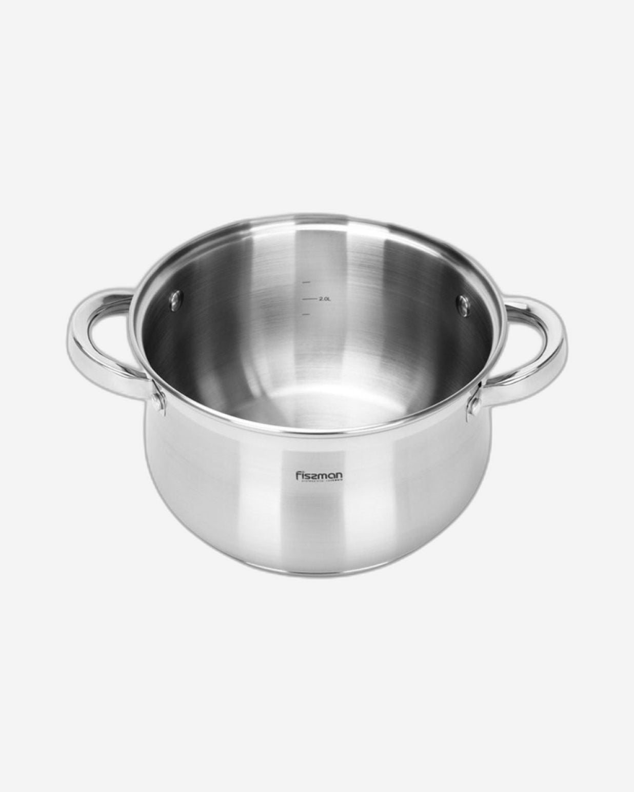 Fissman Stockpot Felina 20cm/3.9LTR With Glass Lid Stainless Steel