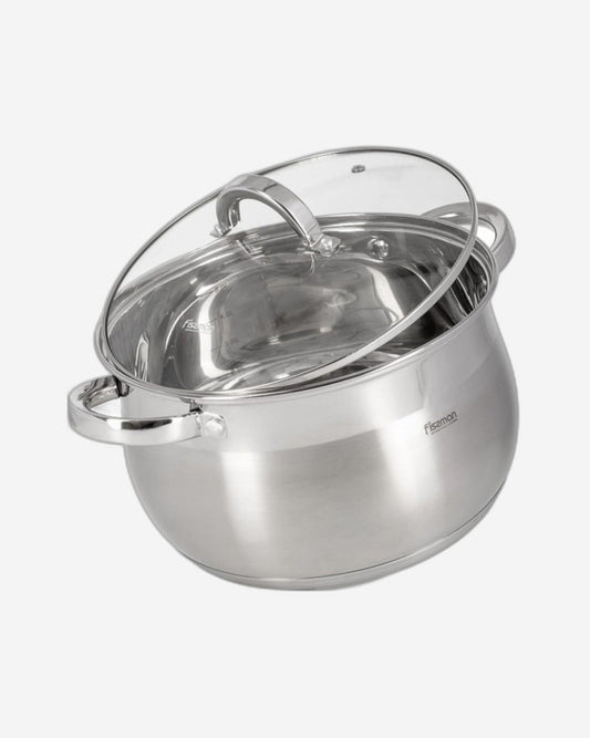 Fissman Stockpot Felina 24cm/6.5LTR With Glass Lid Stainless Steel
