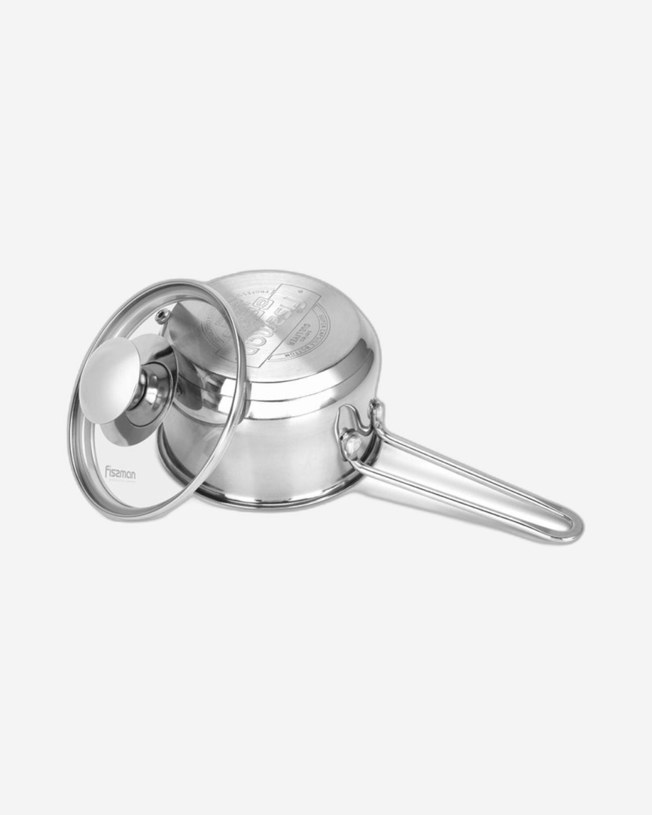 Fissman Mini Stainless Steel Cooking Pot Gulliver 12cm/0.8LTR With Glass Lid