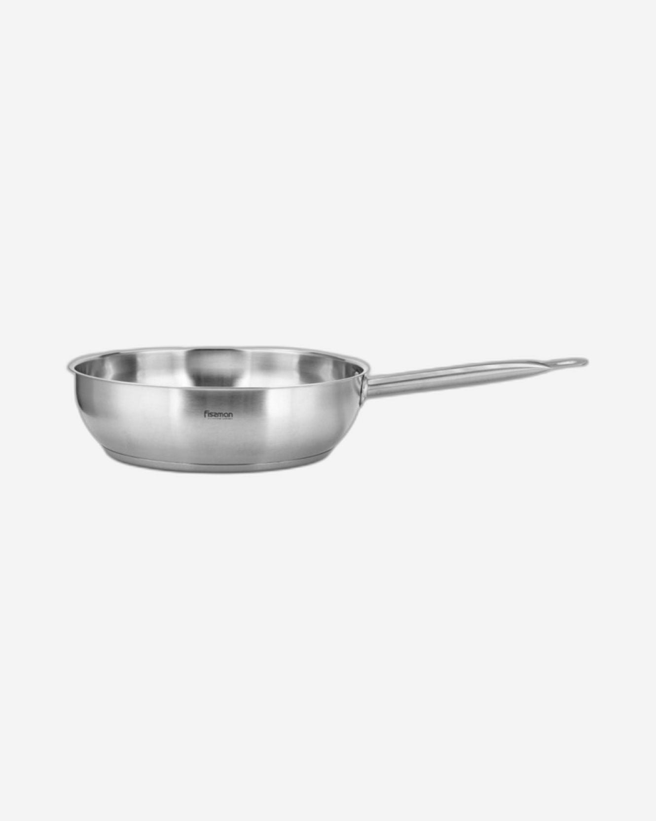 Fissman Frying Pan 24cm Stainless Steel With Induction Bottom Silver