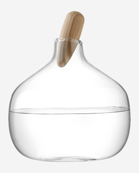 LSA Clear Float Decanter with Oak Stopper