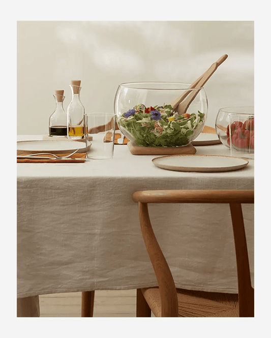 LSA Clear Serve Oil & Vinegar Set with Oak Base