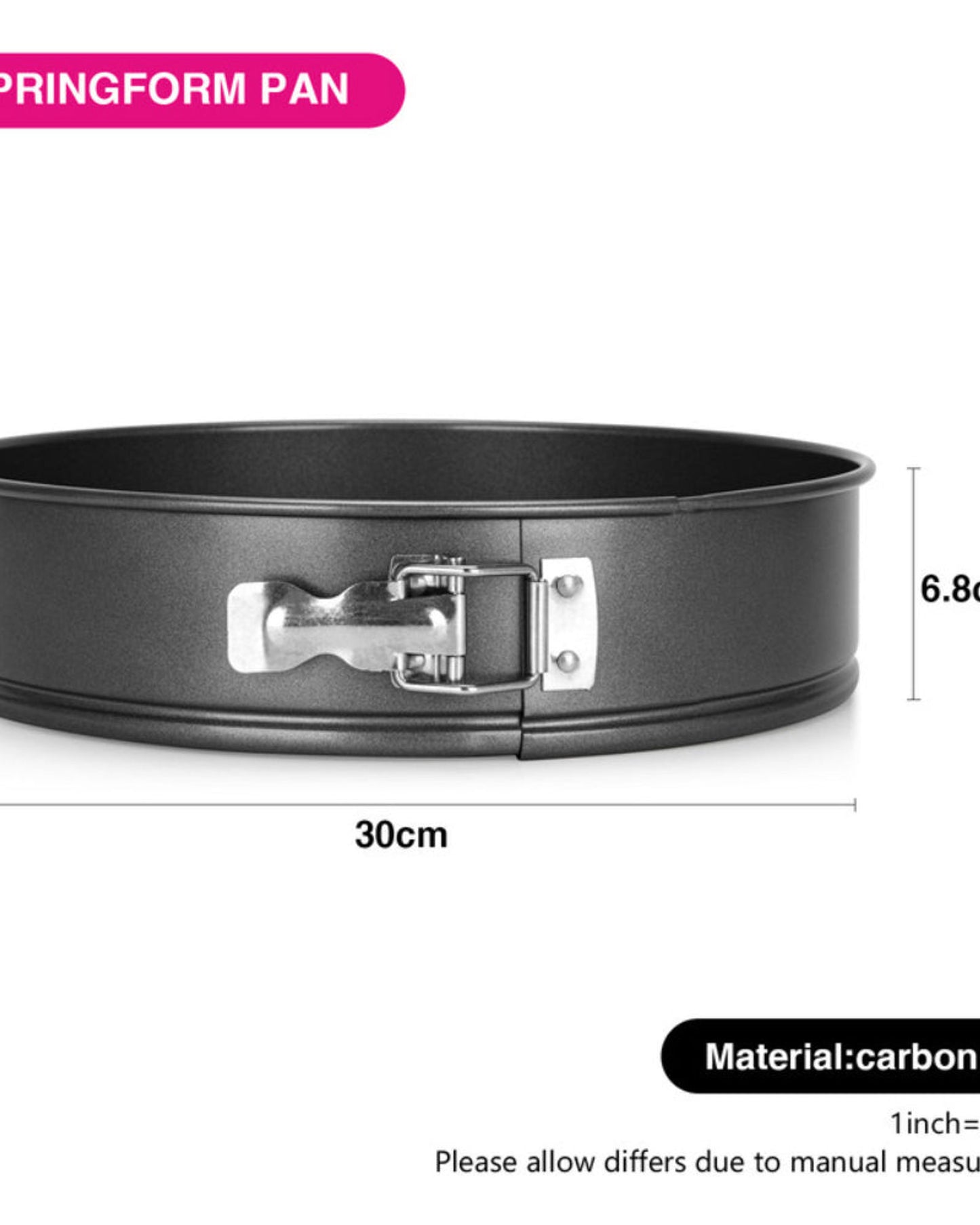 Fissman Cake Pan Springform Carbon Black 30cm