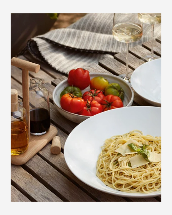 LSA Clear Dine Oil & Vinegar Set with Oak Stand