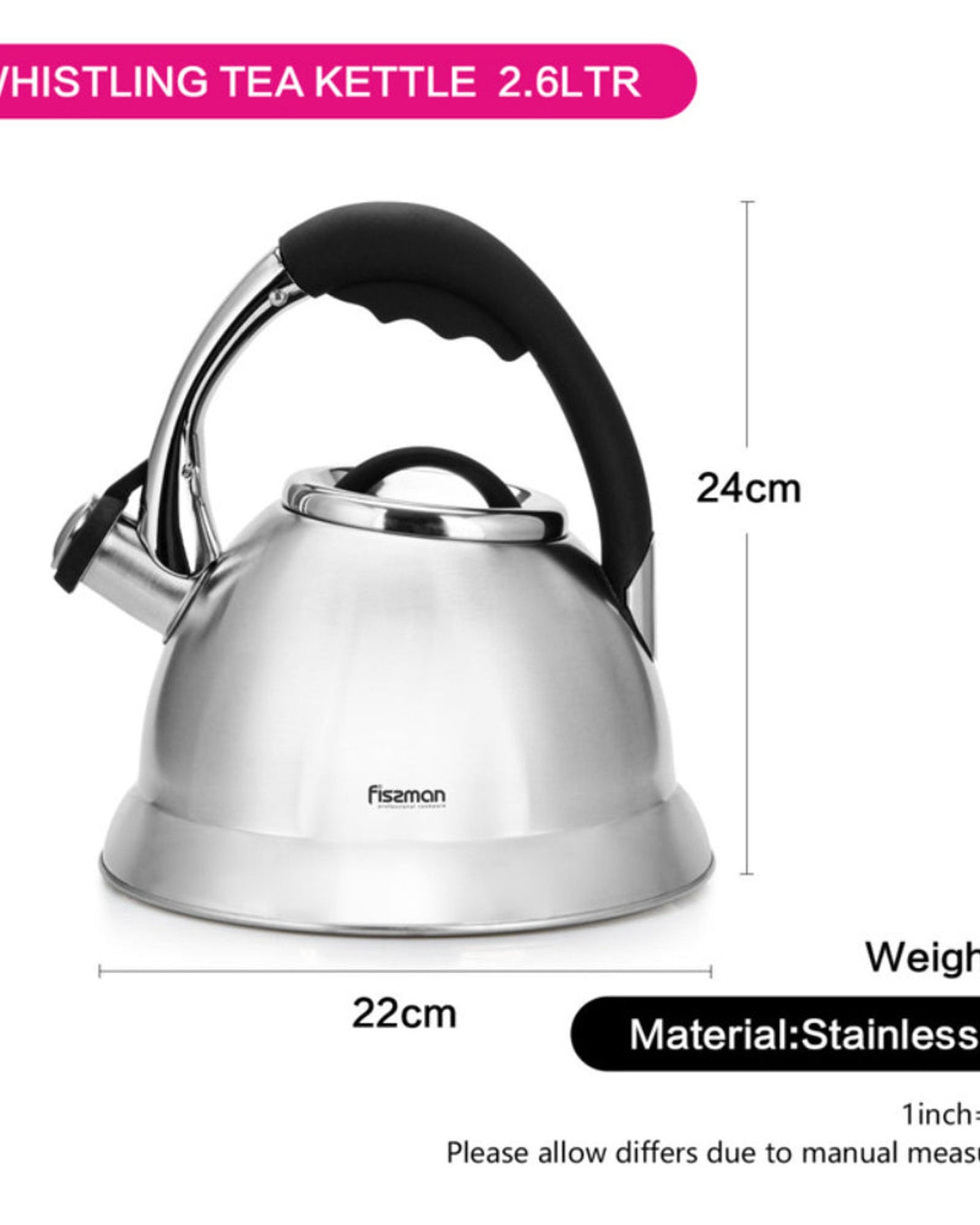 Fissman Whistling Kettle Maggie 2.6L
