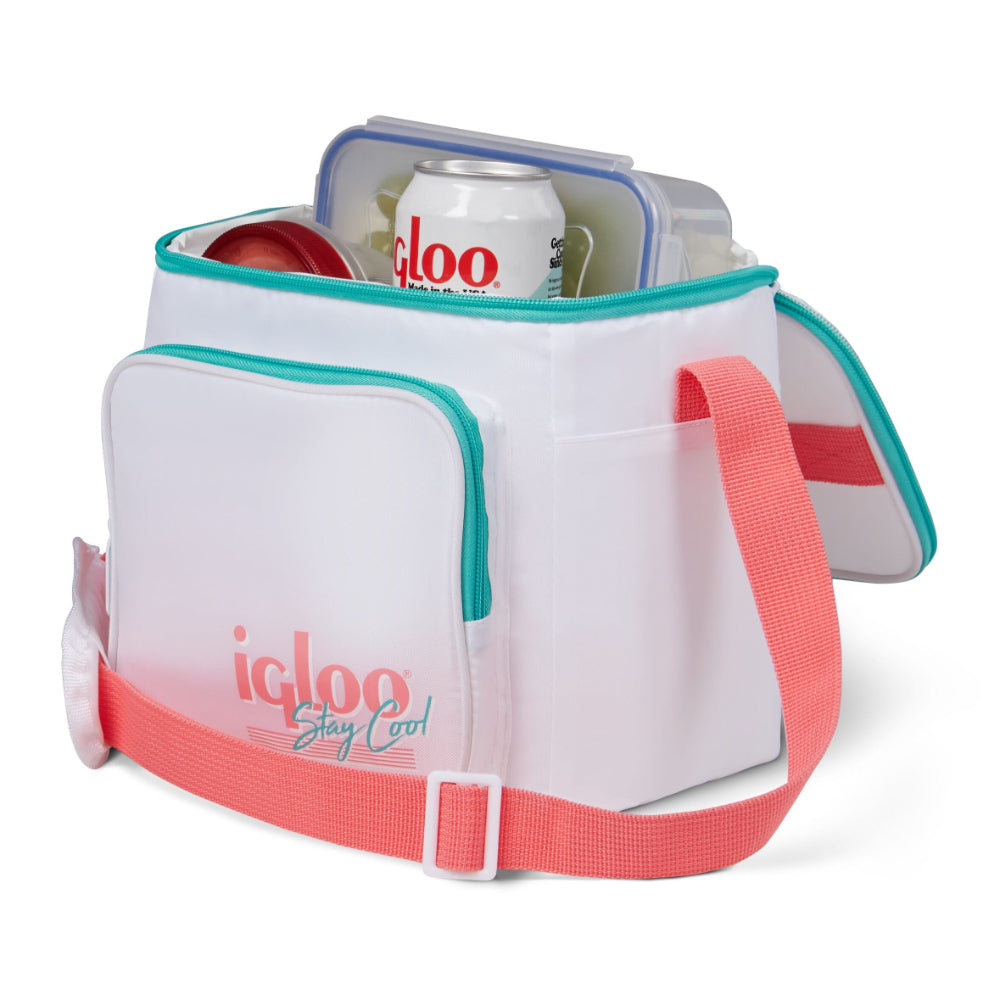 00060932-Igloo-Retro Square Cooler Lunch Bag - White