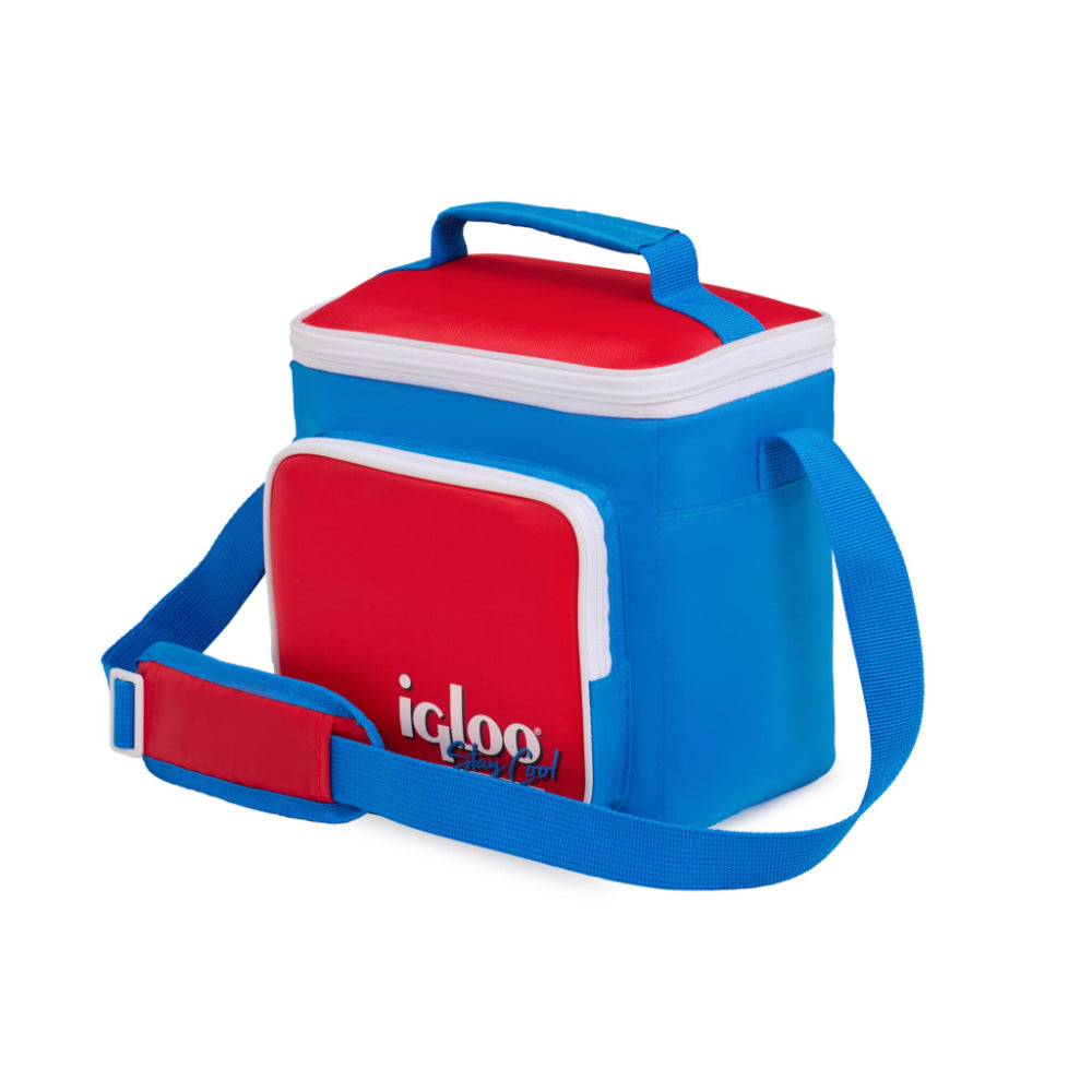 00063083-Igloo - Retro Square Lunch Bag - Red Star