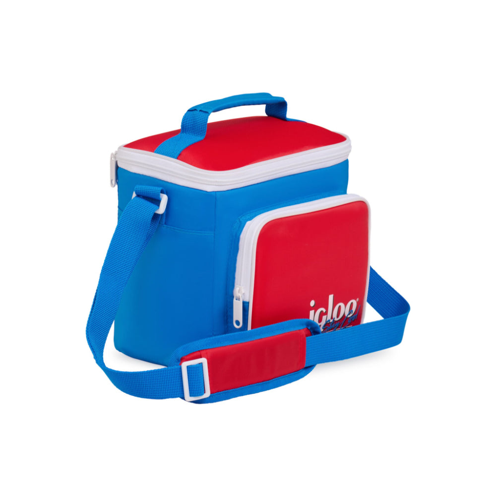 00063083-Igloo - Retro Square Lunch Bag - Red Star
