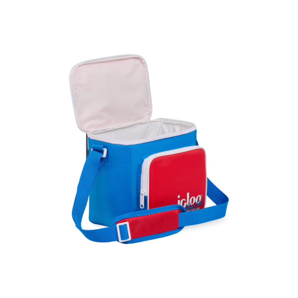 00063083-Igloo - Retro Square Lunch Bag - Red Star