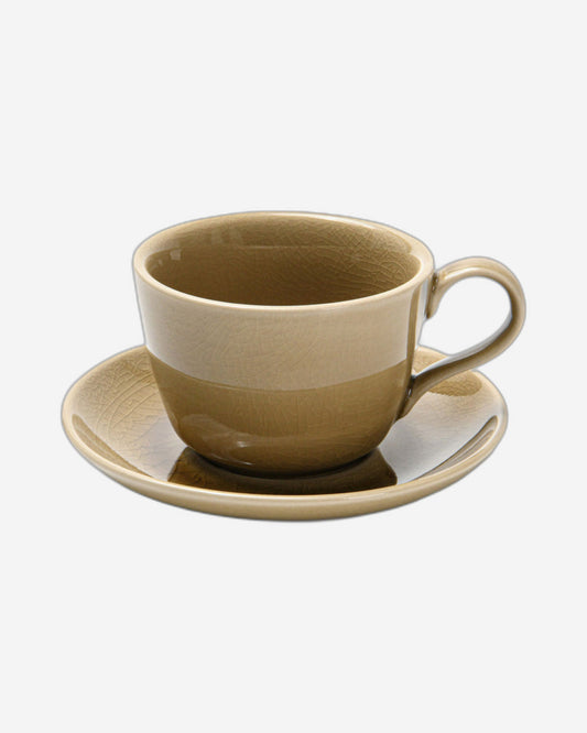 Fissman 2-Piece Cup And Saucer Brown 260ml