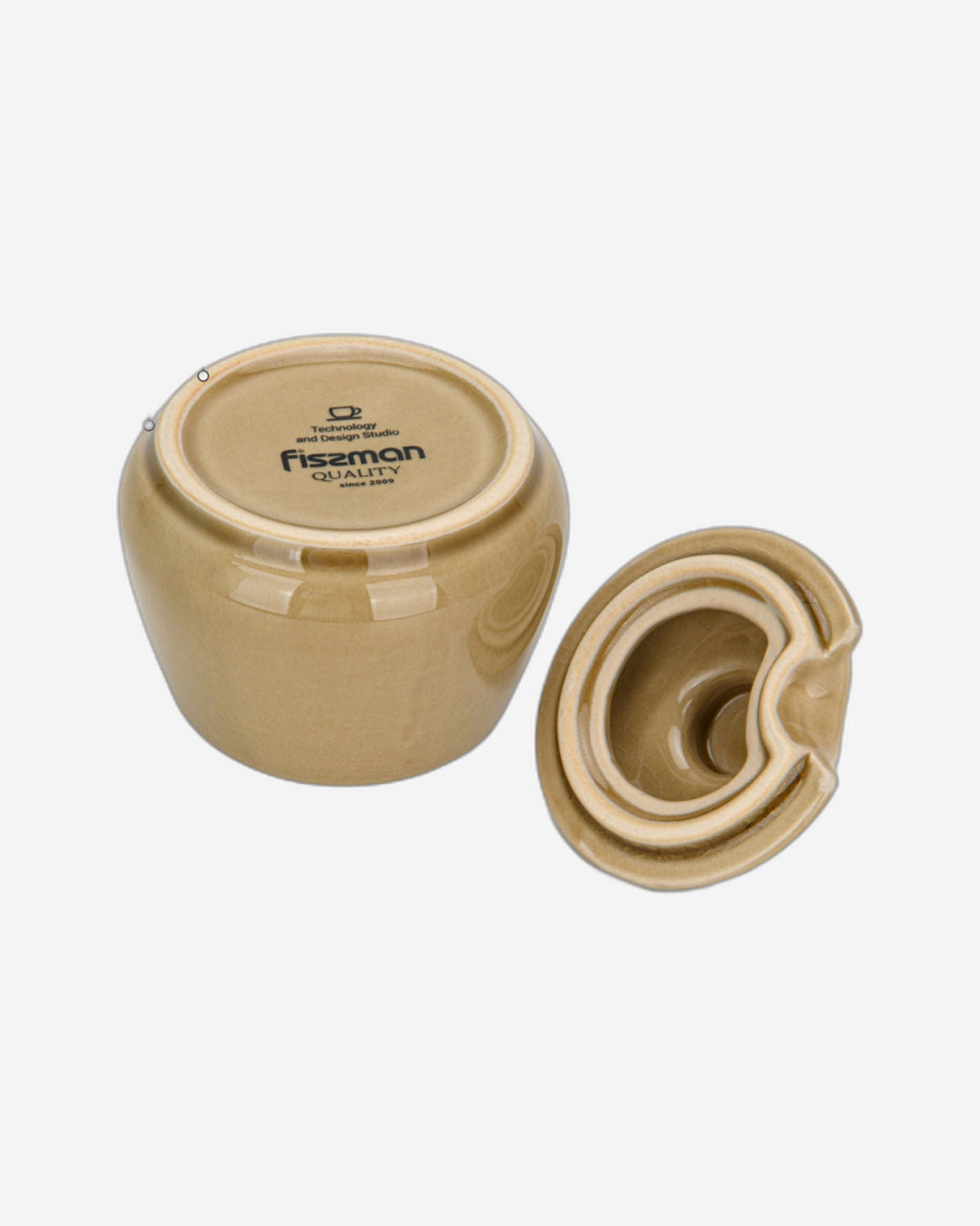 Fissman Sugar Bowl Ceramic Beige 250ml