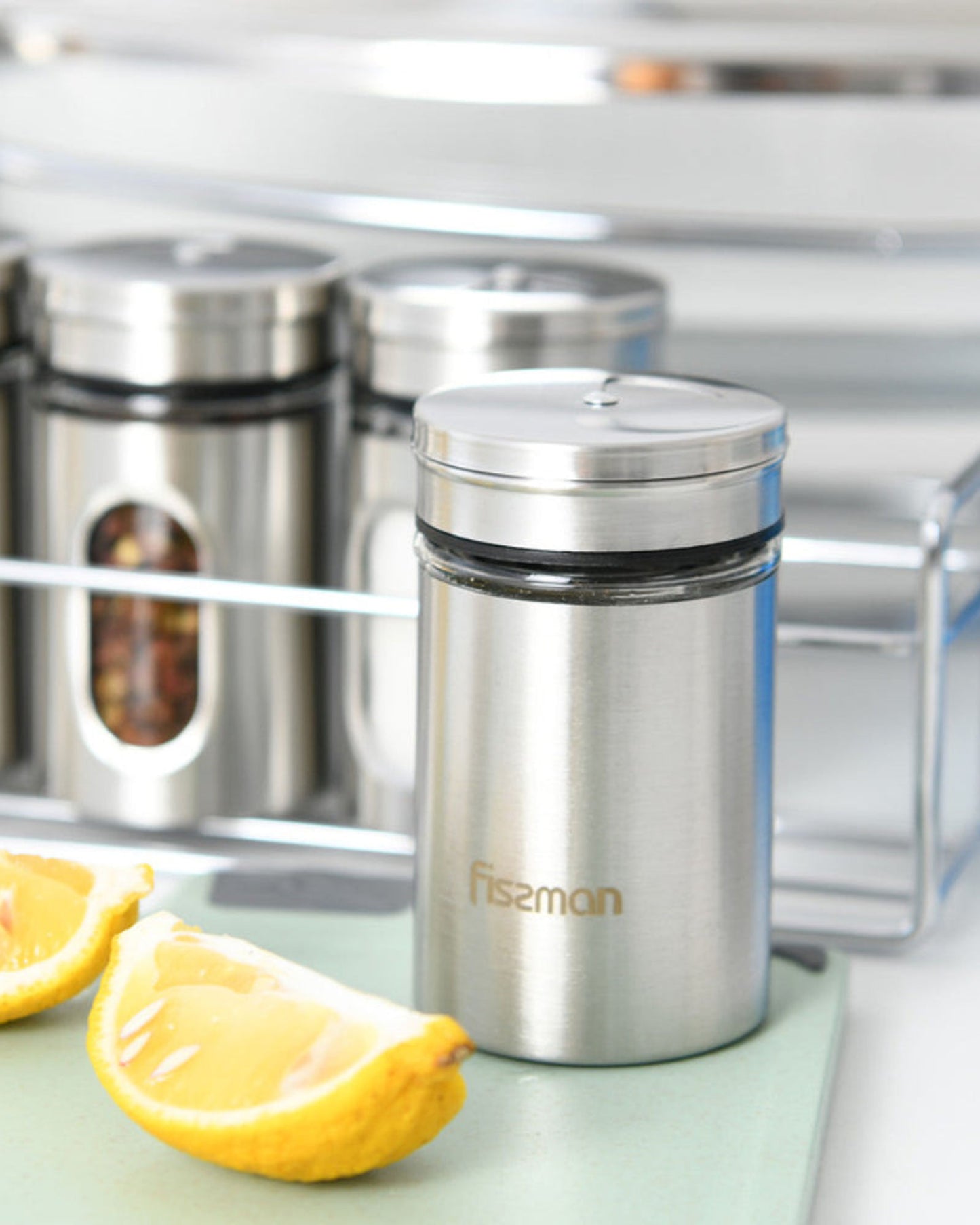 Fissman 5-Piece Salt And Pepper Shaker Glass 80ml